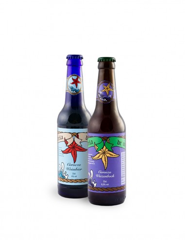 Pack Cerveza Starfish Weizenbok y Weissbier (Estrela de Mar) - 3+3 botellines